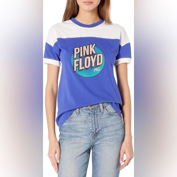 Pink Floyd Blue Graphic Polo T-Shirt - Picture 1 of 4